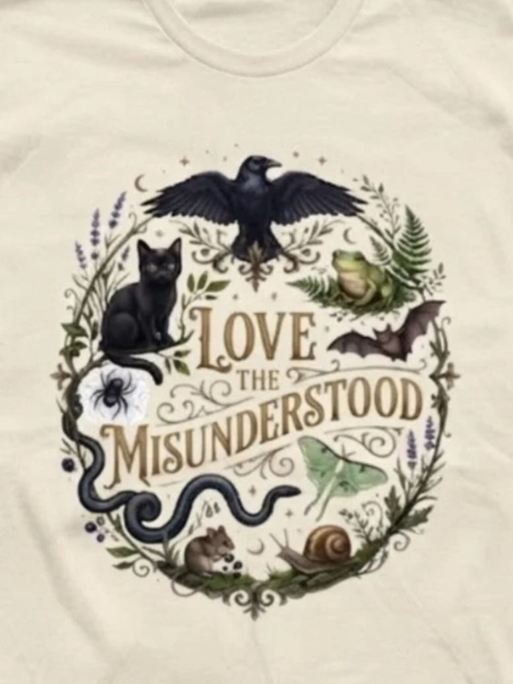 Cream Love the Misunderstood Wildlife Graphic Tee - Picture 2 of 4